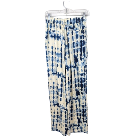 House of Harlow 1960 Tie Dye Wide Leg Pants High Rise NEW Womens Small Blue - Picture 5 of 15